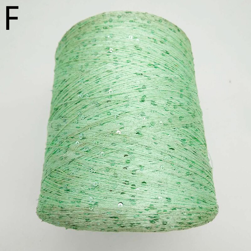 100g paillette garn pailletter uldnål naturlige perler blonder binder et knudegarn til håndstrikning hæklet trådlinjetrøje: F