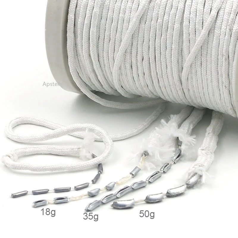 Cuerda de alambre de plomo, cortina de cuerda de plomo esponjoso para sala de estar, peso inferior, cuerda Vertical, accesorios para cortinas de ventana