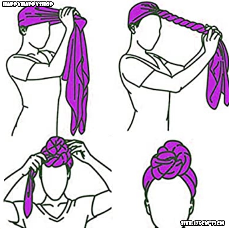 Trykte afrikanske kvinder præ bundet stretch turban hoved ombryder pandebånd langt hår tørklæde bandanas cap indien muslimske hovedbeklædning