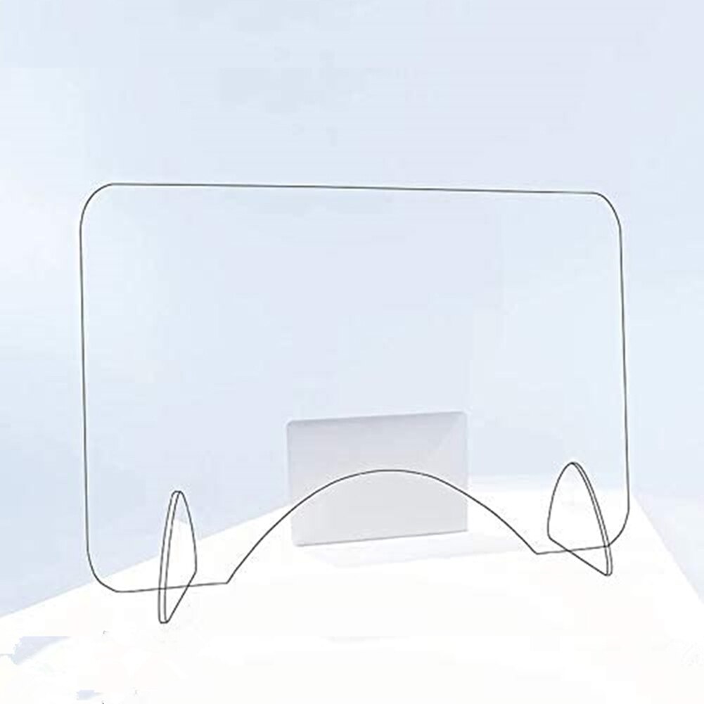1 Set Reception Window Shop Counter Sneeze Guard Divider Acrylic Barrier Shield Plate