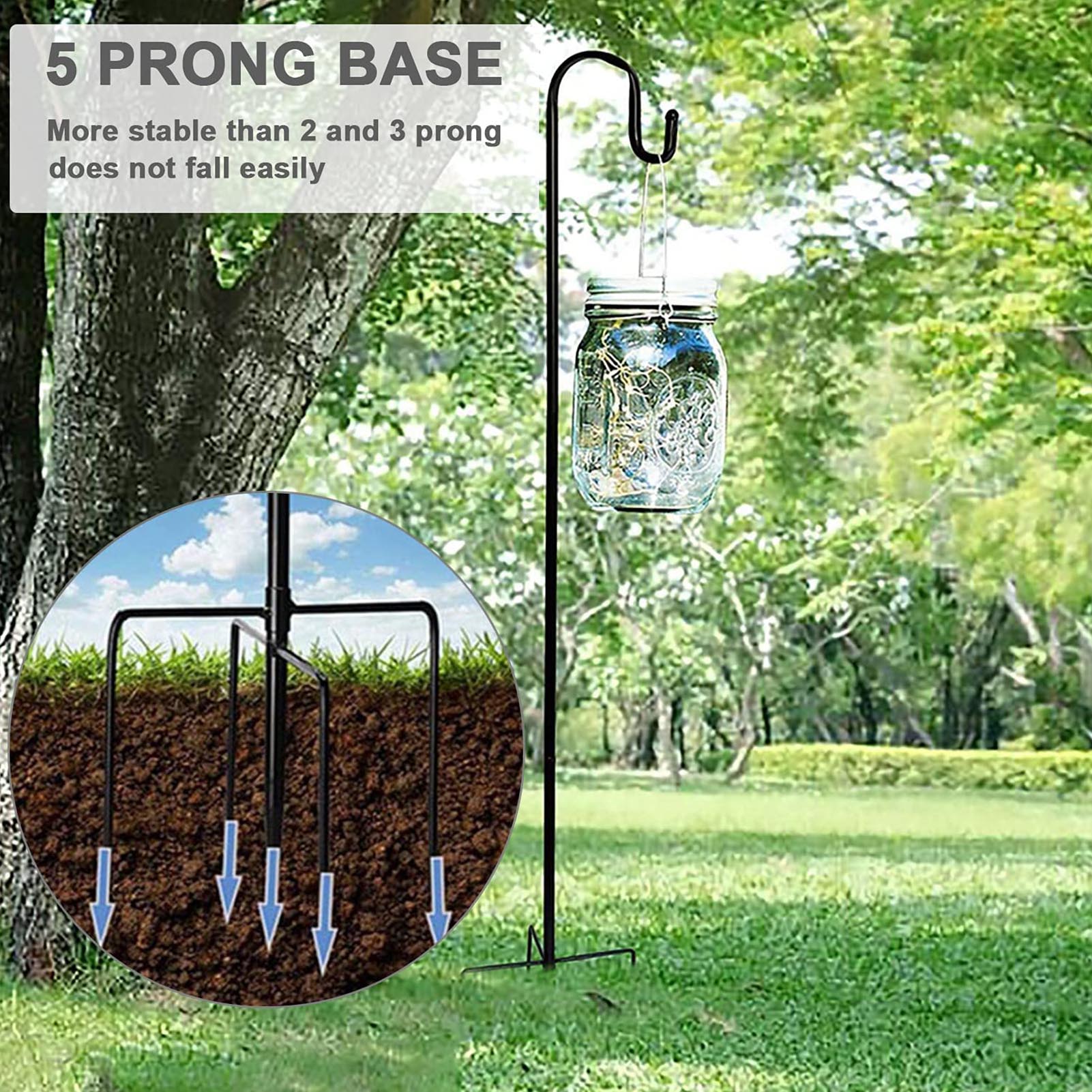Shepherd Hooks Garden Ground Plant Stand Lantern Stake For Flower Basket Hanging Basket Wall Hanging Flower Pot Holder Reliable