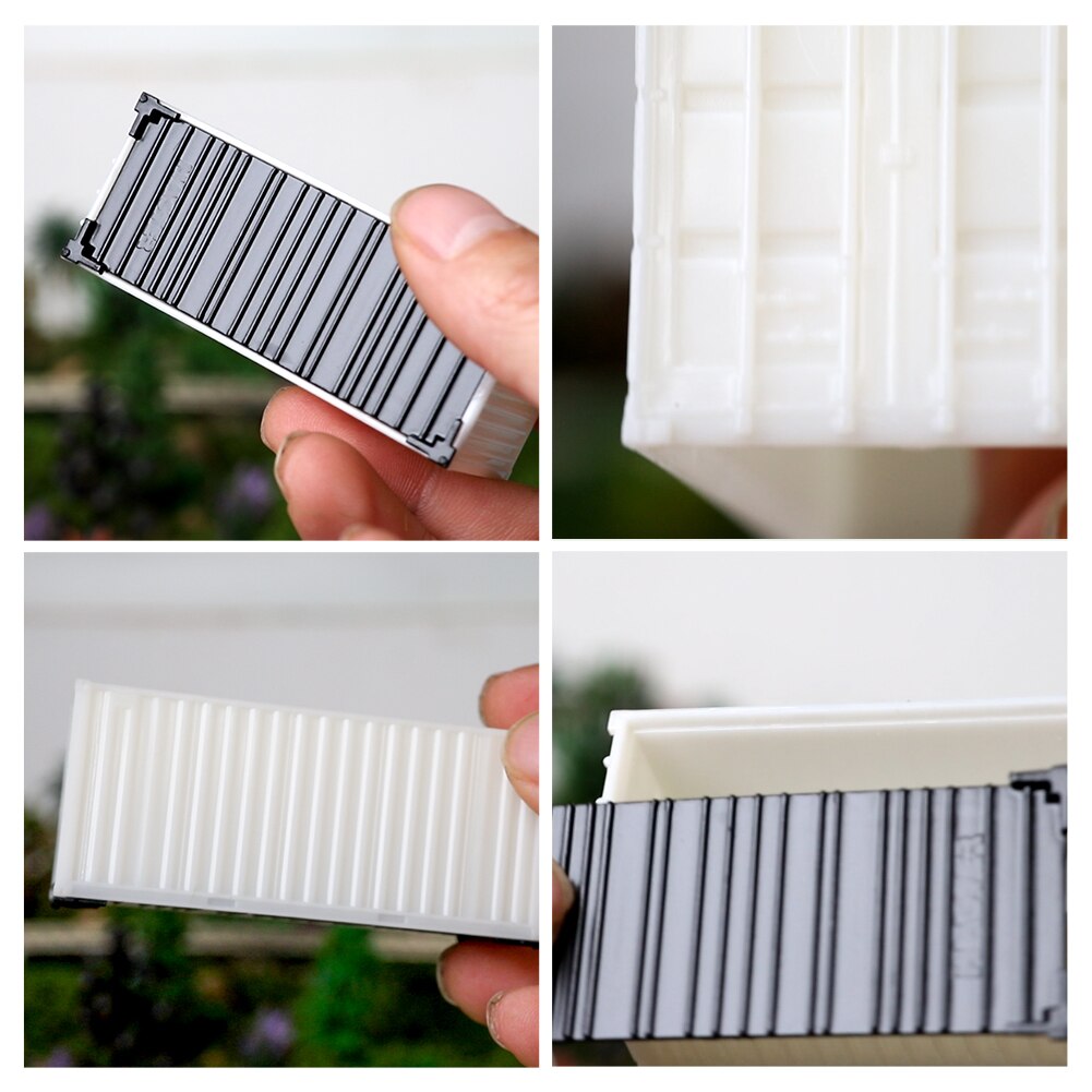 Ho Scale 20ft Container 1:87 Modeling Railway Layout ABS Freight Containers Trunk Car Wagons Kids Collection 1pc