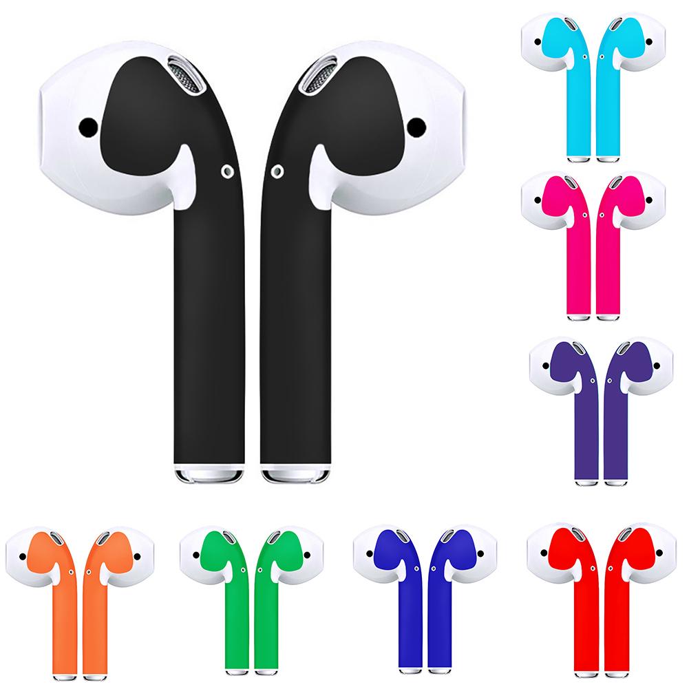 Effen Kleur zelfklevende Anti-kras Sticker Cover voor Appels Air-Pods Oordopjes