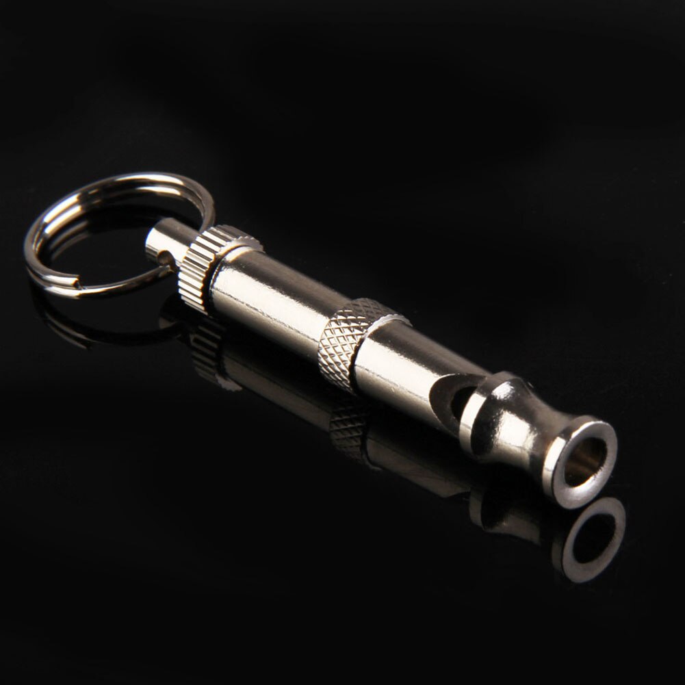 1 Pcs Metal Dog Puppy Whistle Ultrasonic Adjustable Sound Key Training Sound Whistle Sound With Keychain For Dog Pet