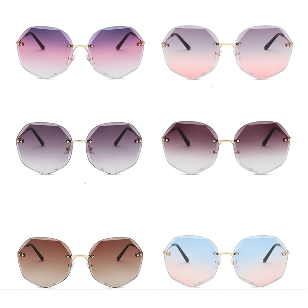 1pc nyeste seje polygonformede sekskantede havark til kvinder uv-beskyttelsesbriller solbriller  uv400 overdimensionerede briller