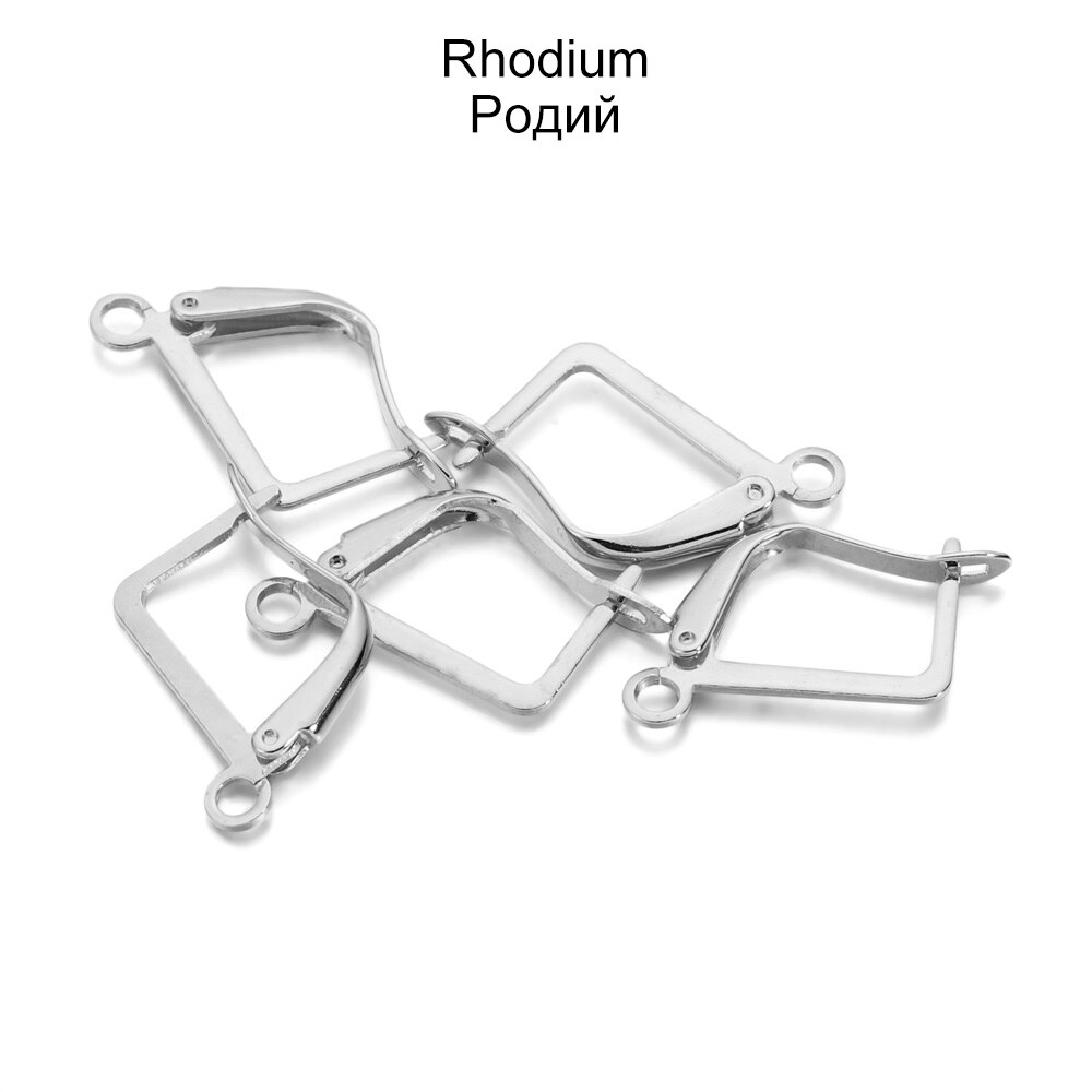 50 sztuk/partia 5 kolory Leverback francuski kolczyk haki hipoalergiczne dynda Earwire dla DIY kolczyki klipy zapięcie two...: Rhodium