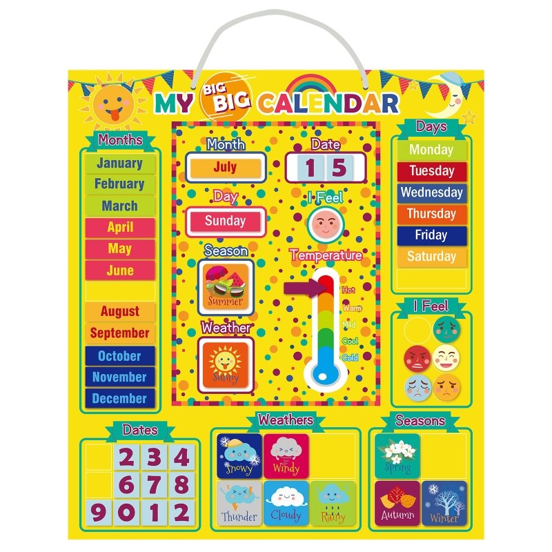 Weather Calendar Magnetic Board Whole Brain Development Wisdom Learning Enlightenment Children Toys