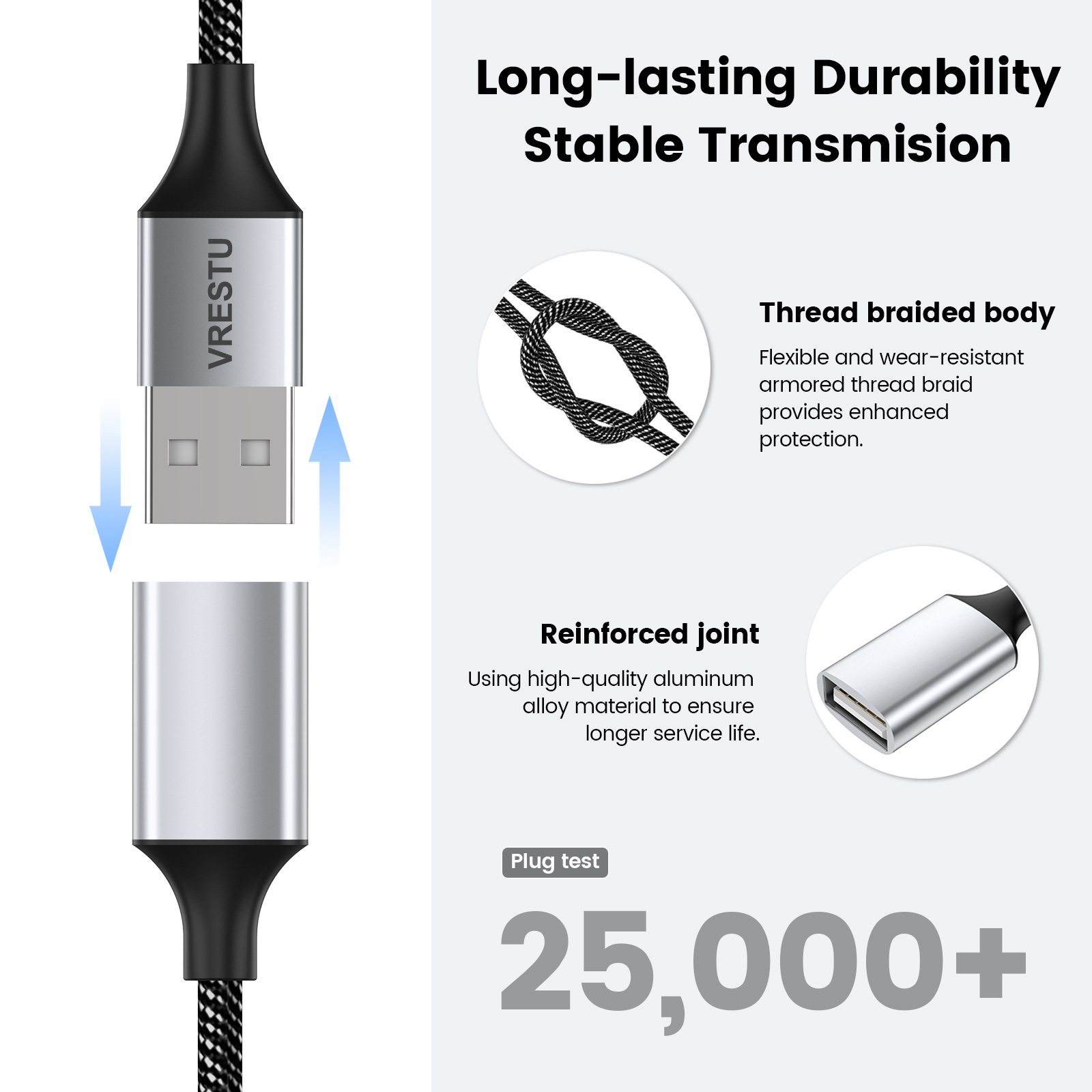 USB to 3 USB 2.0 HUB Dual 4Port Multi Splitter Adapter OTG for PC Laptop Surface Computer Accessories USB A Extension Power Data