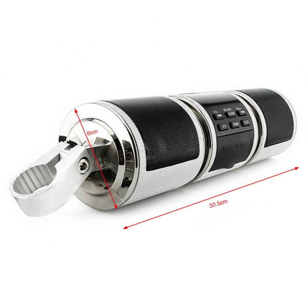 Motorcycle Bluetooth Music Player MP3 Motorcycle Stereo Speaker FM Radio Adjustable LED Screen Waterproof