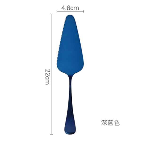 Rvs Cake Pizza Kaas Schop Boter Dessert Mes Taart Spatel Tool Bakken Gebak Spatels Keuken Bestek Bakvormen: blue