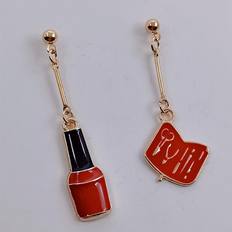 Nagel Salon kunst nagellack emaille ohrringe damen mädchen: mischen-rot