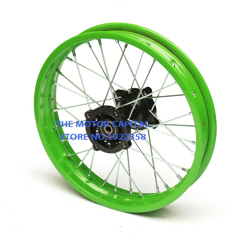 12 inch Green rear wheel Rims 12mm 1.85x12 for Dirt Bike Pit Bike small off road motorcross CRF wheel Wheels