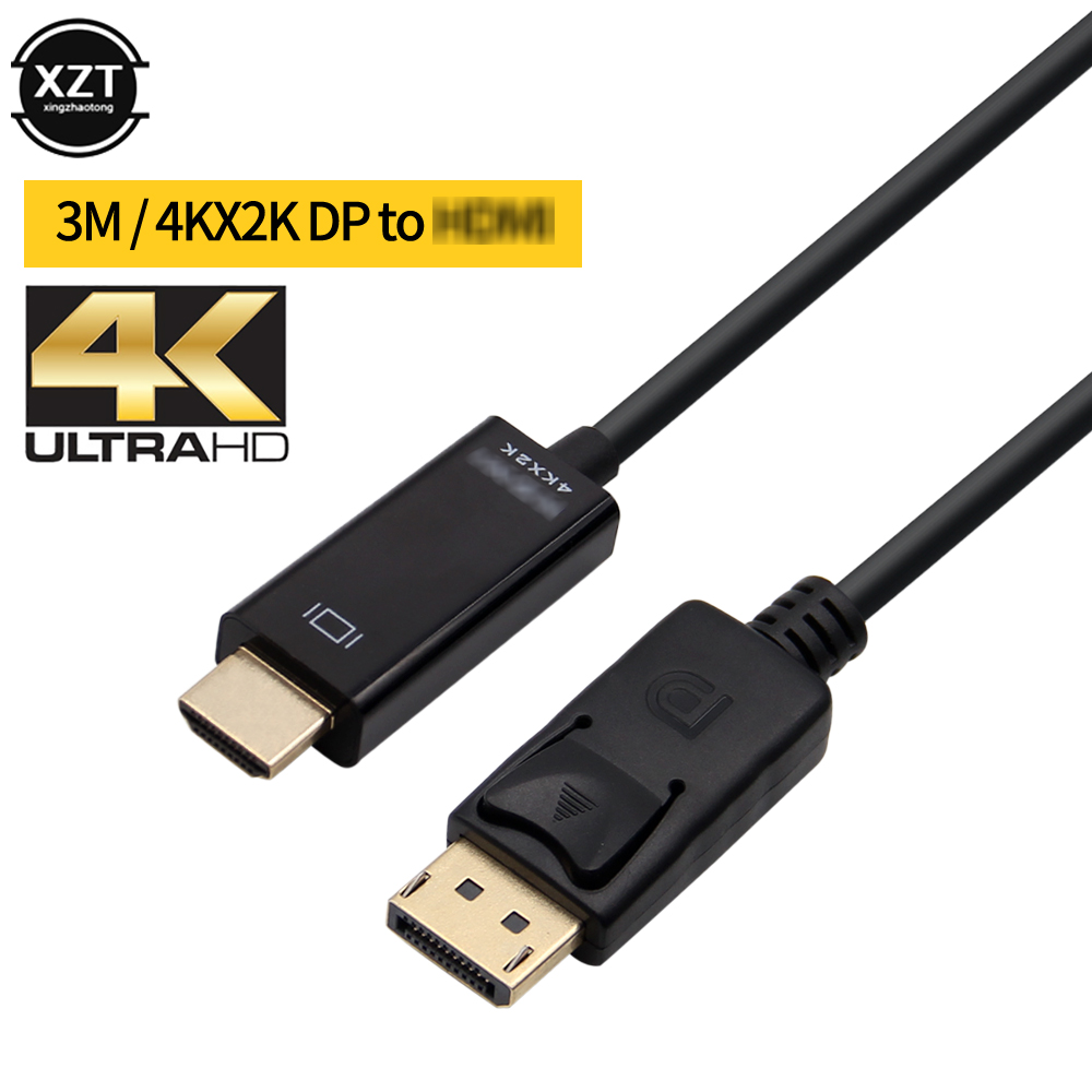 Displayport Naar Hdmi-Compatibel 4K Kabel Dp Naar HDMI-4K Adapter 1080P Converter Kabel Voor Hp Dell Lenovo asus Pc Laptop Monitor