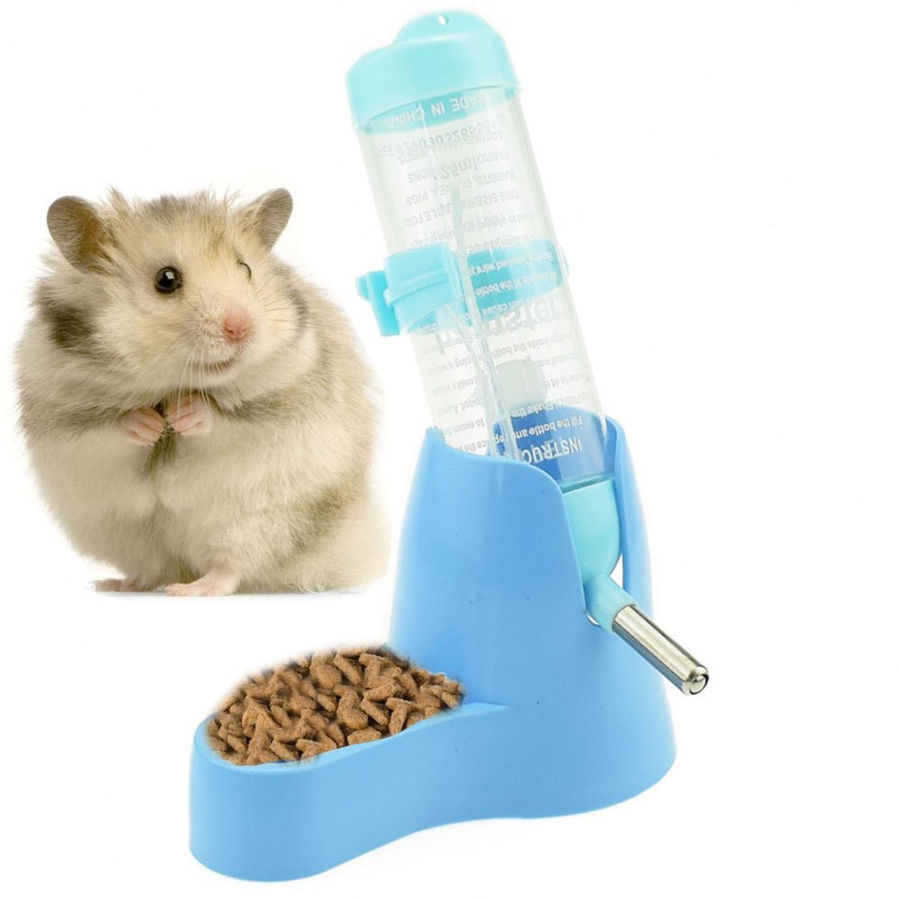 Small Animal Water Bottles 2 in 1 Free Standing Bottle Cage Hanging Water Dispenser Suitable for Hamsters Bunny