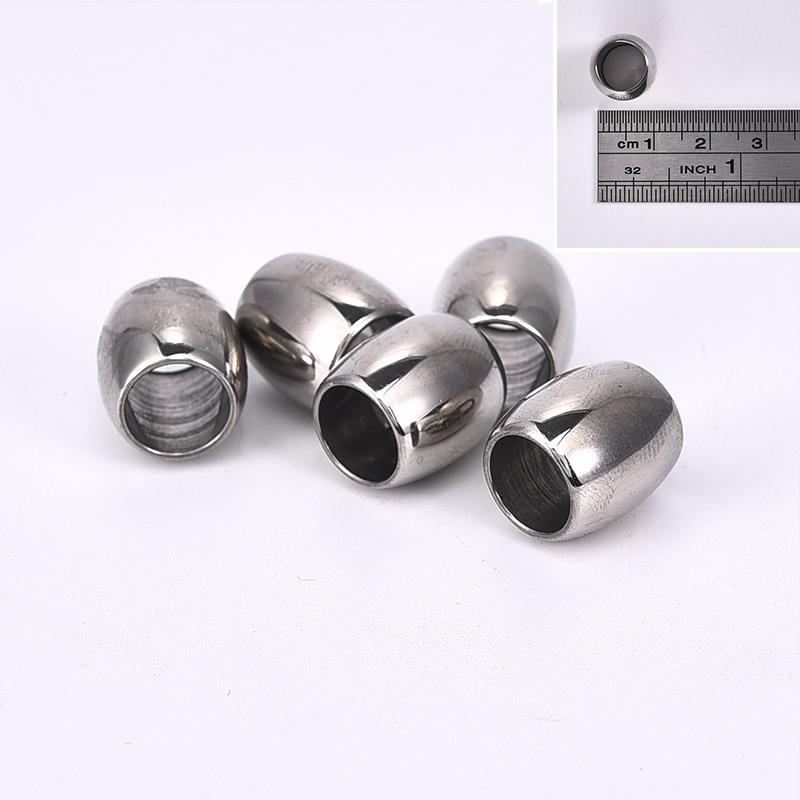 10 stück edelstahl metall Abstandshalter Rohr perlen Reize Schieberegler großes See 6mm 8mm für männer schmuckherstellung diy lederband Armbinde: Nr . .14 See 8mm