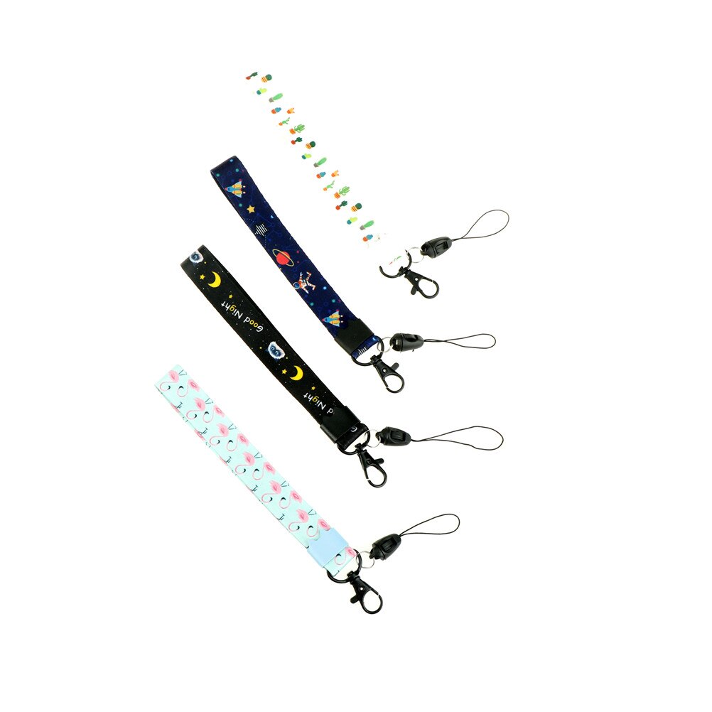 Nyckelring charmkablar diy häng rep lariat snodd 1 st söt tecknad handleden hand mobiltelefon mobil kedjeband
