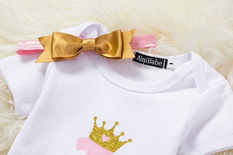 Cute Baby Girl Clothes Newborn Clothing Sets 1 Year Baby Girl Birthday Dress Tutu Birthday Party Outfits Girls Christening Dress