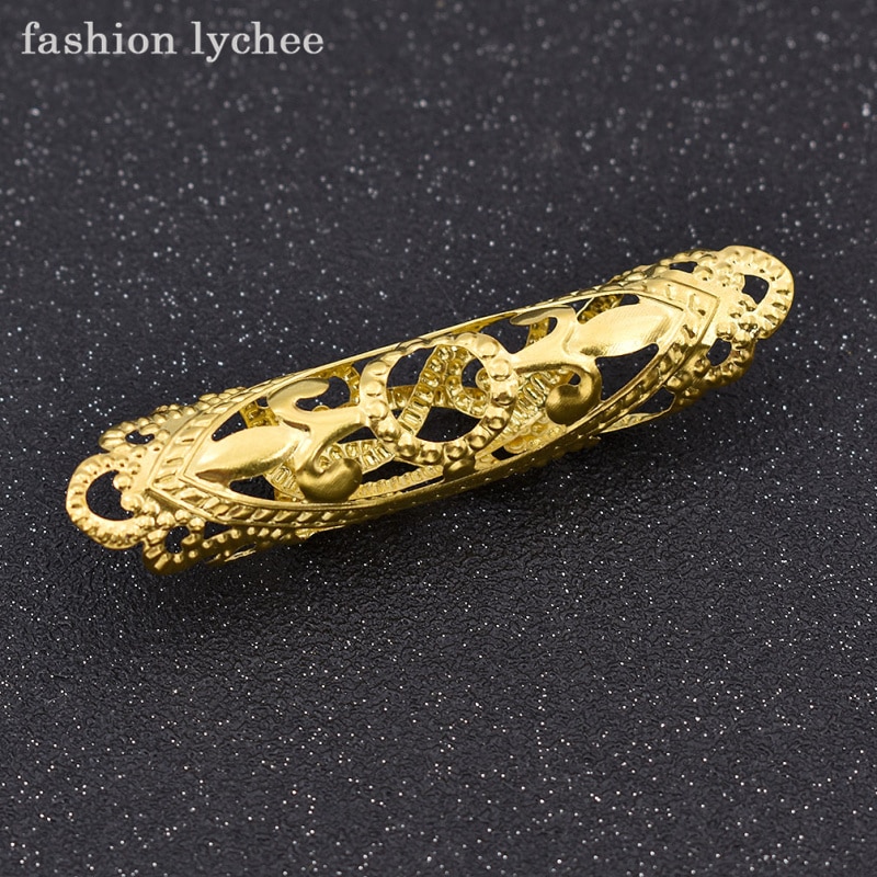 lychee Vintage Tibetaanse Hol Gesneden Metalen Kralen Dreadlock Manchetten Clip Haarverlenging Tool Sieraden