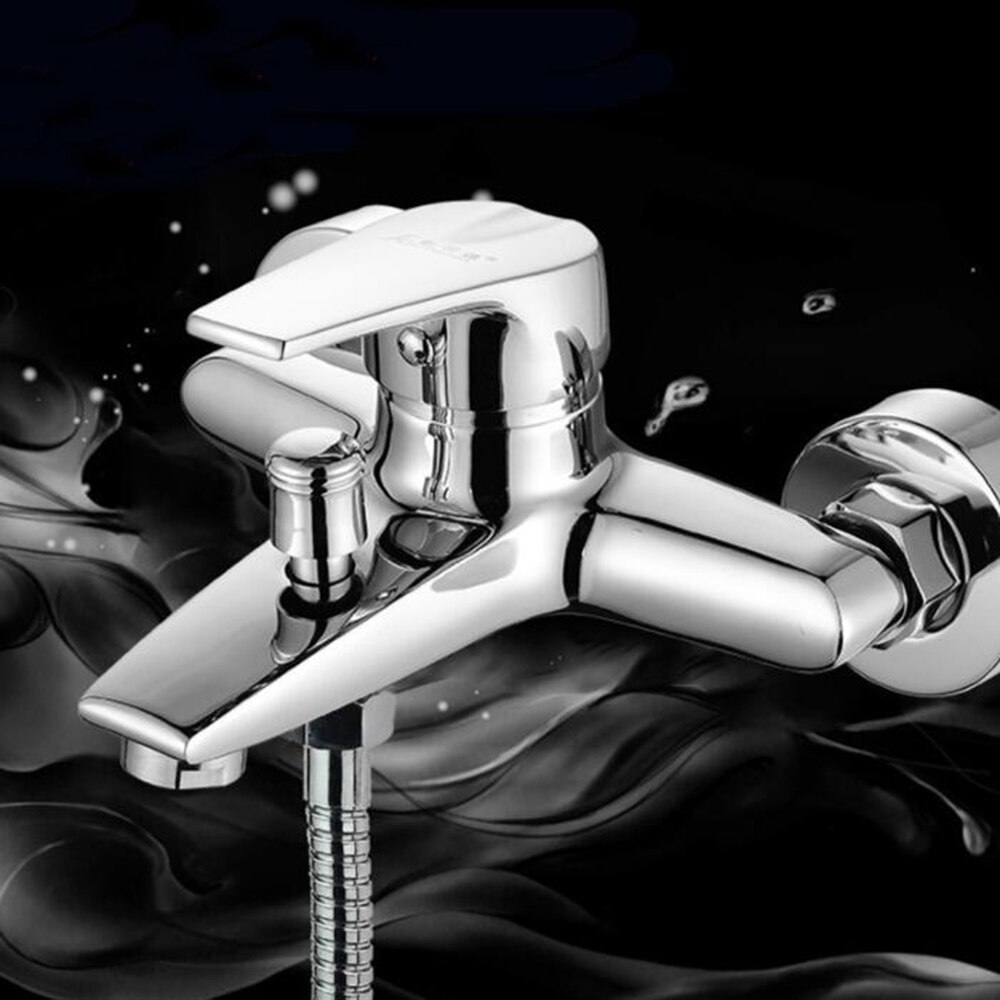 Wall Mounted Bathtub Faucet Shower Bathroom Mixer Tap Faucet and Cold Water Mixing Faucet Home Installed Hardware