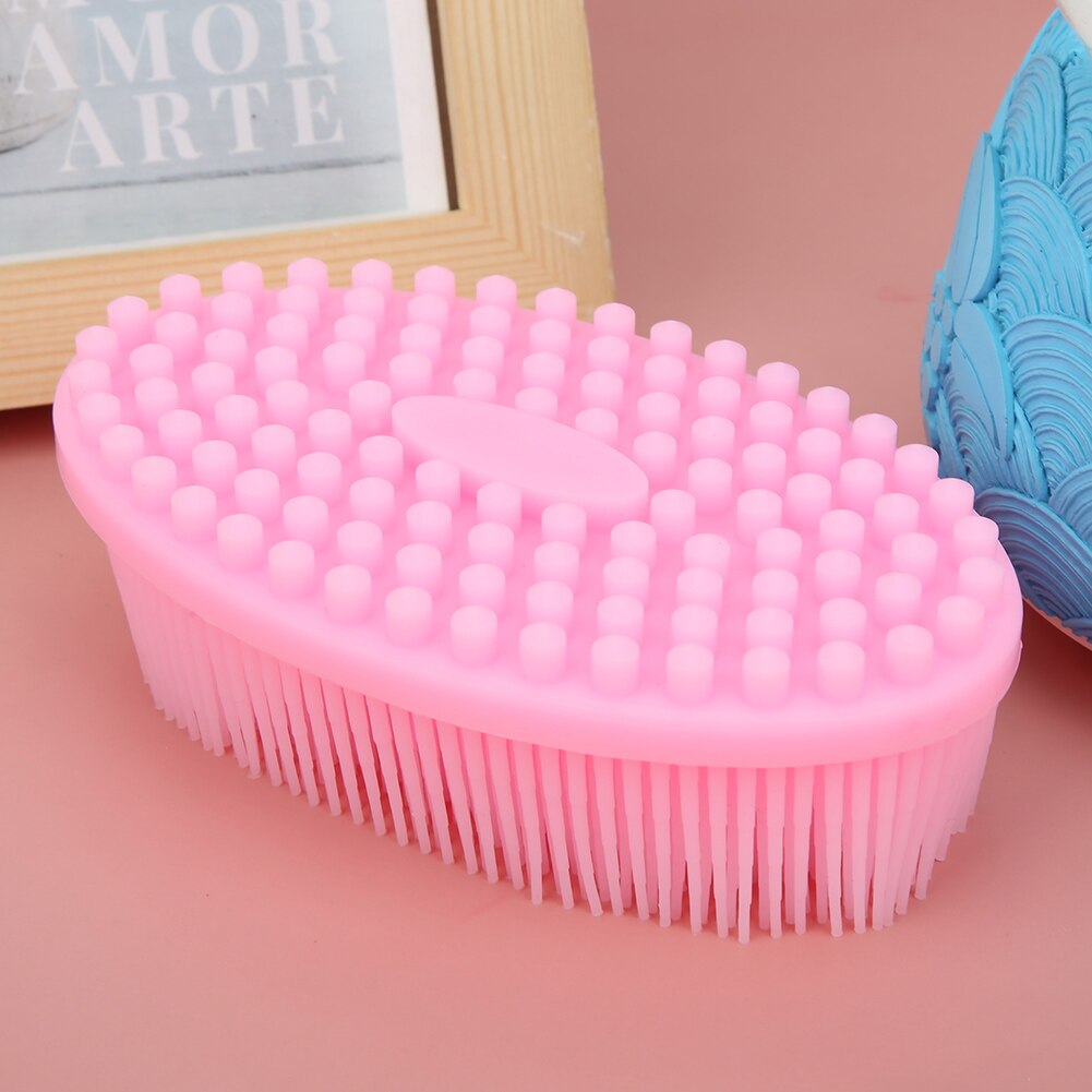 Exfoliërende siliconen badborstel, reinigingsborstel, babyshampooborstel, gezichtsscrub, zachte badborstel voor lichaamshaar