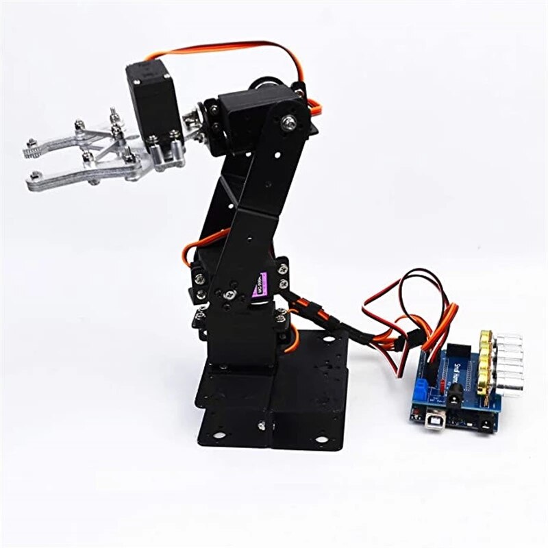 4dof Aluminium Metal Robot Arm Diy Robotic Claw Arduino Kit