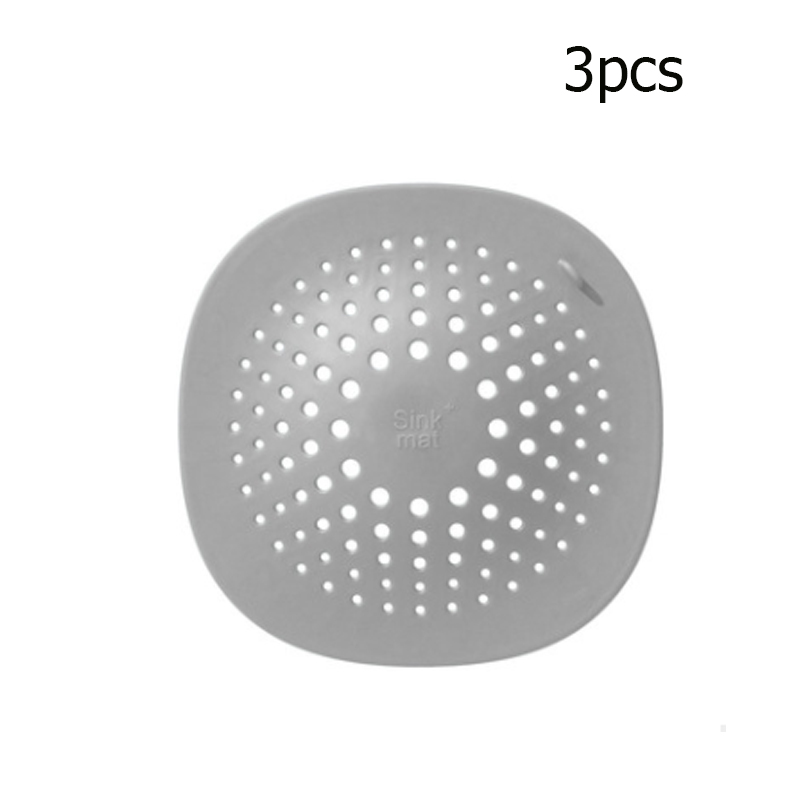 attrape cheveux douche,Bouchon collecteur de cheveux, filtre de cuisine domestique, Anti-colmatage universel, douche, salle de bain, 3 pièces: D