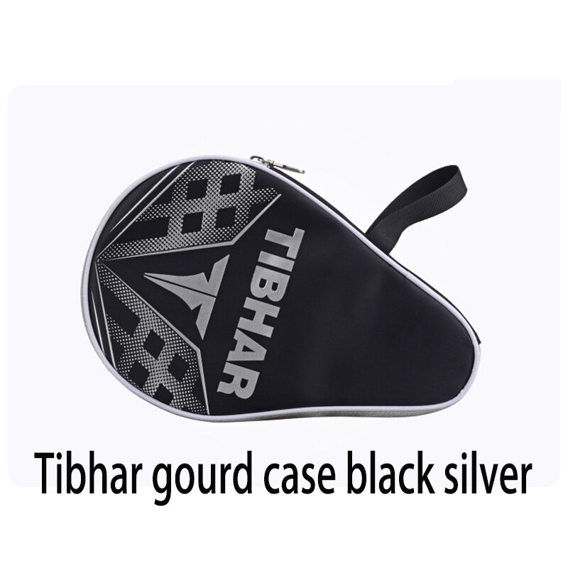 Tibhar – sac de raquettes de Tennis de Table, nouvelle protection carrée pour l'entraînement , ensemble de battes de ping-pong: black silver