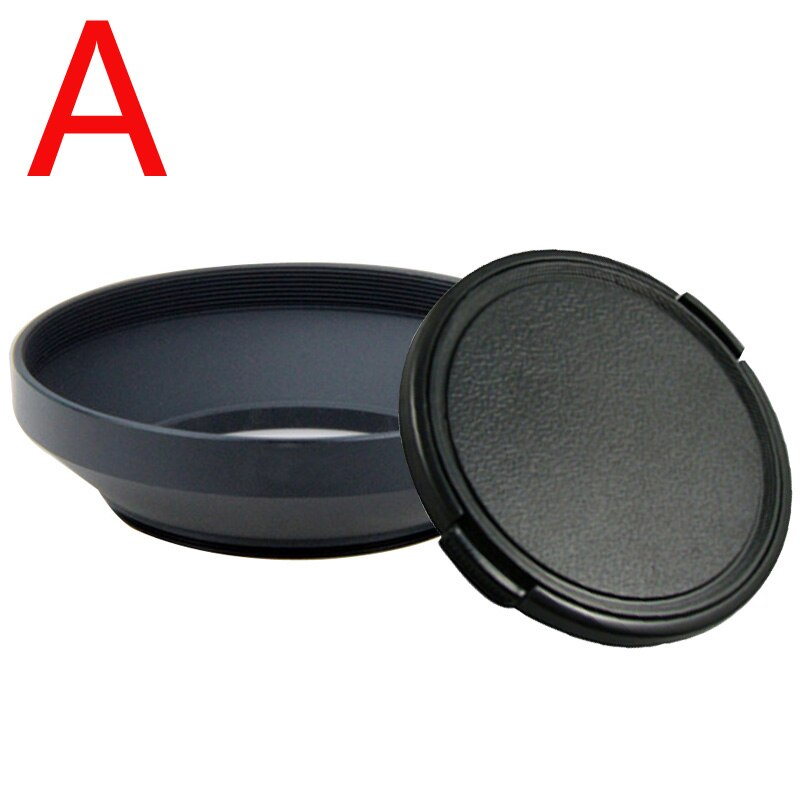 Szerokokątna osłona obiektywu + osłona obiektywu 40.5mm 43mm 49mm 52mm 58mm 55mm 62mm 67mm 72mm 77mm dla Leica Canon Nikon Sony: 49mm / A