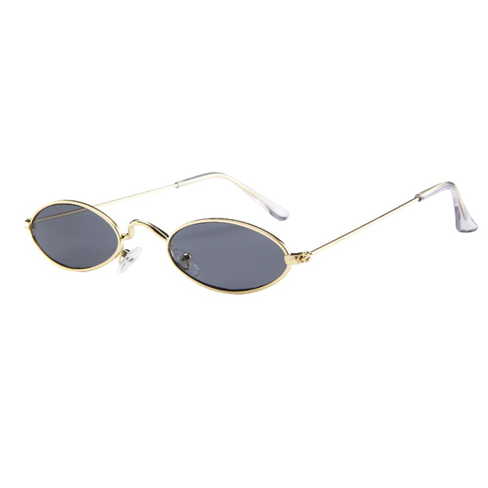Zonnebril heren dames retro klein ovaal metalen montuur zonnebrillen: En