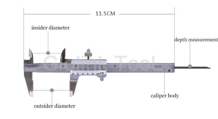 Mini Messschieber 70mm Edelstahl stahl Gehärtet metrisch Maschinist messschieber dicke Messgerät 0-70mm