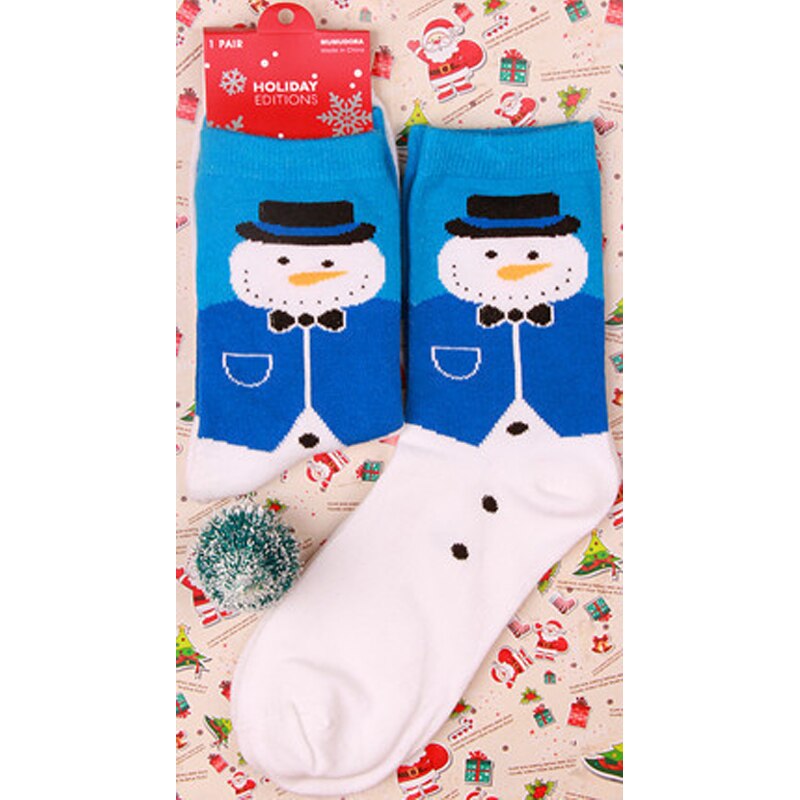 2020 novos Chegada das Mulheres Meias Curtas Bonito Elk e Papai Noel Socks Meias de Algodão Crew Socks Para As Mulheres Natal meias