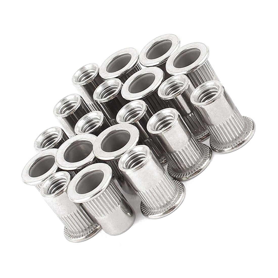 20 Pcs 304 Stainless Steel Rivet Nut Rivnut Insert Nutsert M6x15mm