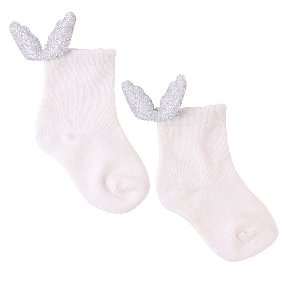 CALDO Del Bambino Calzini E Calzettoni Ala Carino Morbido Cotone Calzini E Calzettoni Per Bebe Infante Appena Nato Delle Ragazze Dei Ragazzi Dei Bambini Calzini E Calzettoni Del Bambino Vestiti Della Ragazza accessori: white / M