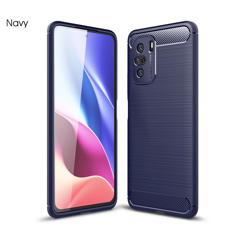 Carbon Case Voor Xiaomi Poco F3 Fiber Cover Shockproof Armor Beschermende Harde Case Voor Xiaomi Poco X3 Pro Cover Voor xiaomi Poco F3: For Poco X3 NFC / Blue