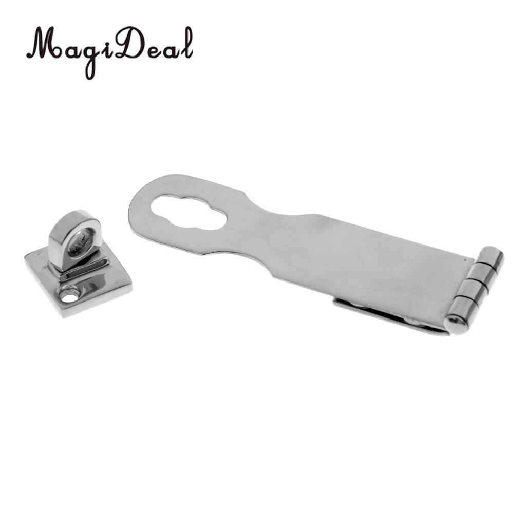 Marine 2 pièces sécurité pivotant cadenas moraillon & agrafe porte hangar Marine Kayak bateau cabine jardin porte serrure 92mm accessoire