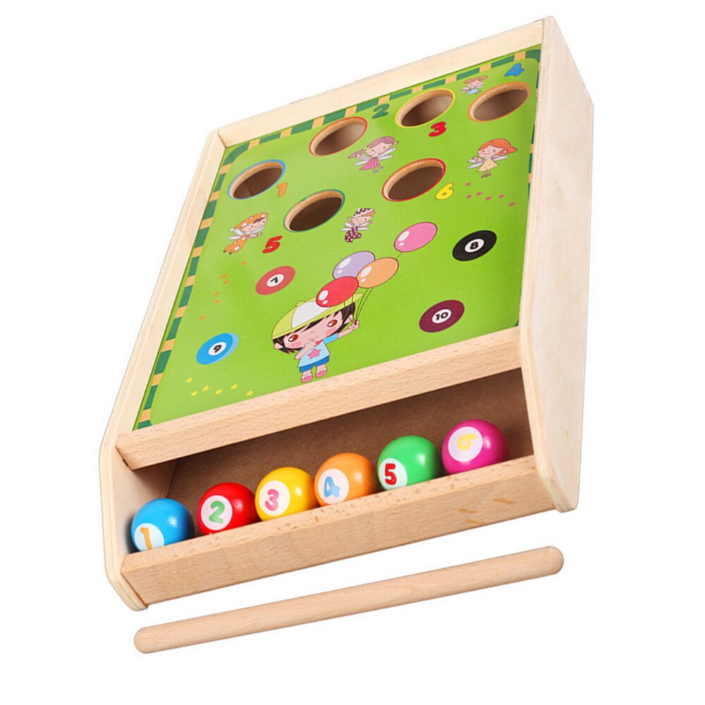 1 Set Table Game Toys Mini Billiard Toys Wooden Interactive Toy Educational Game Supplies for Home Nursery