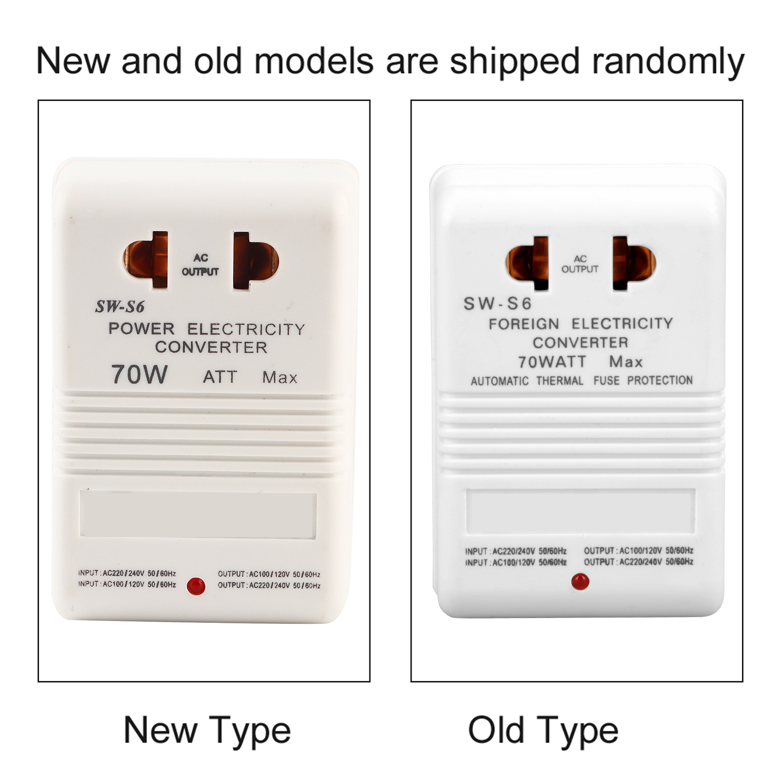 70W 110V/120V naar 220V/240V StepUp & Down spanningsomvormertransformator (CN standaardstekker)
