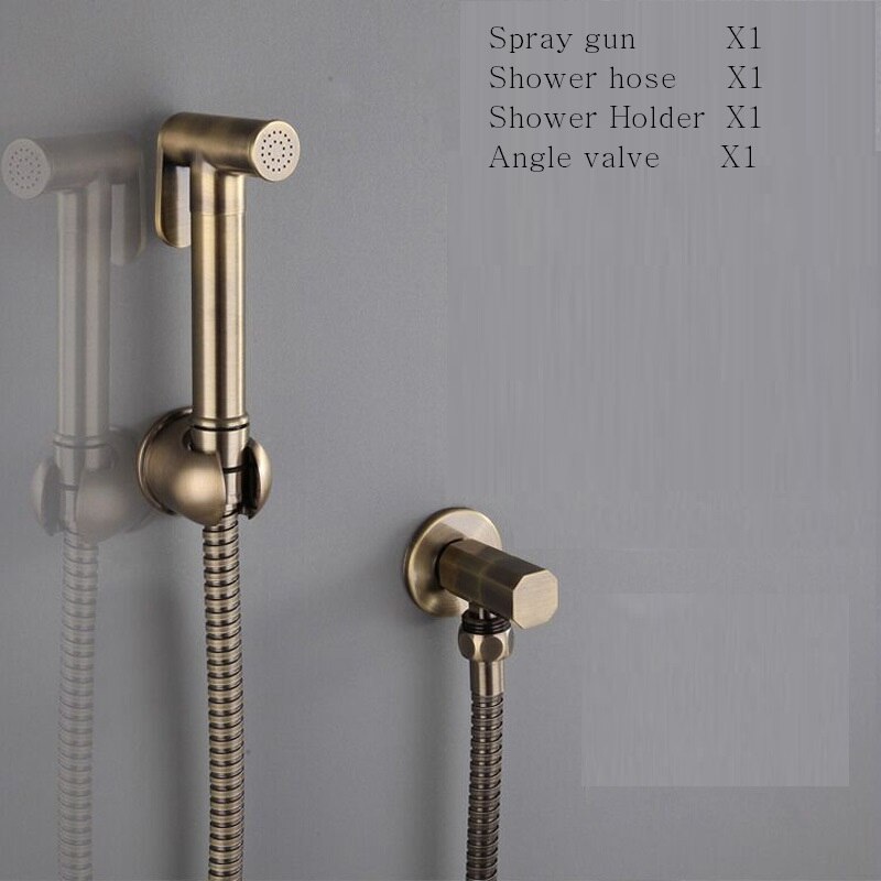 Green bronze Bidet Bathroom Hand Shower Bidet Toilet Sprayer Hygienic Shower Bidet Tap Wall Mount Bidet Faucet