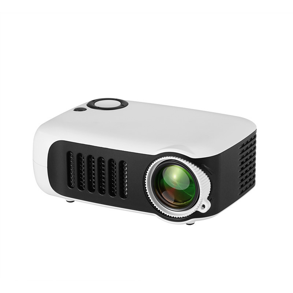 Mini Draagbare Projector 800 Lumen Eye-Verzorgende 1080P Lcd 50,000 Uur Levensduur Lamp Home Theater Video Projector Ondersteuning power Bank: White  EU
