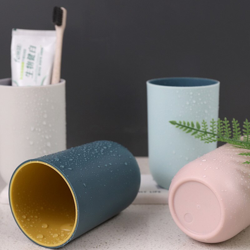 Harjauskuppi kotiin yksinkertainen kaksinkertainen sakeutus suuvesi kupin ystäville harjauskuppi muovinen vesikuppi tavallinen kuppi