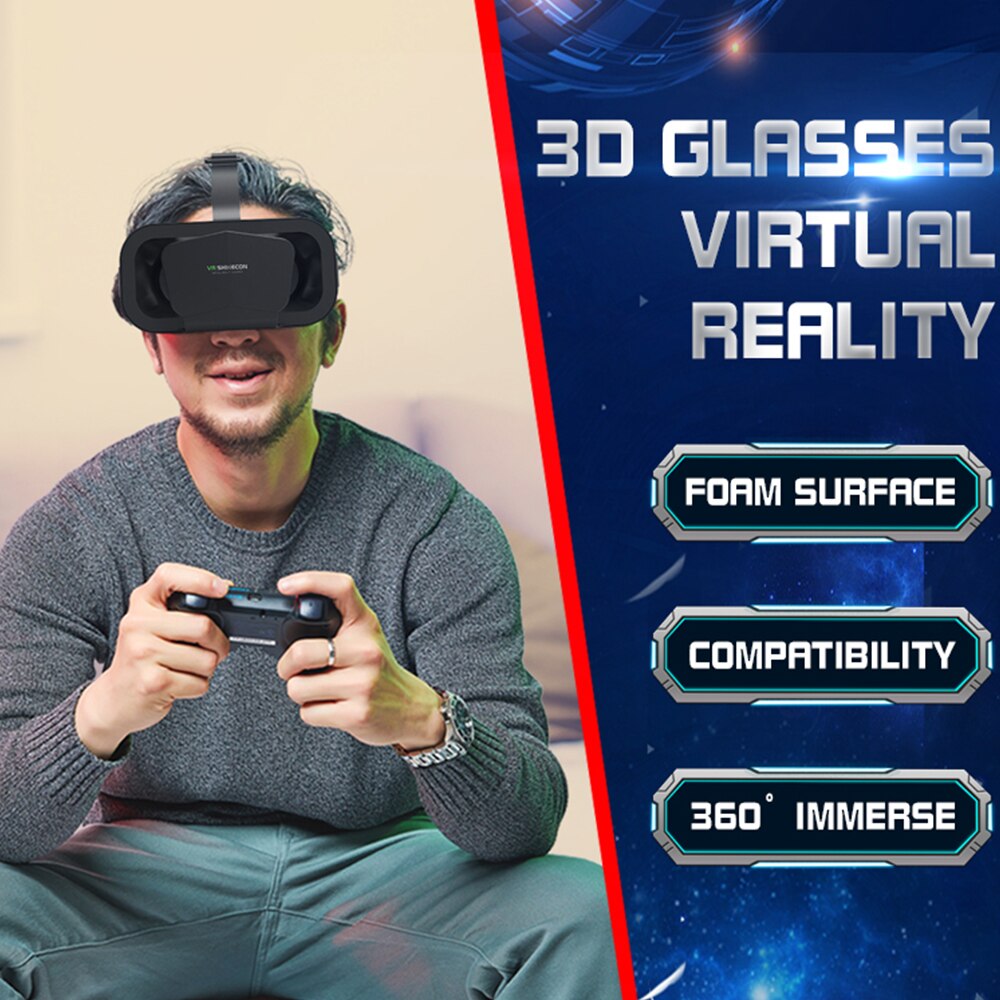 Gafas de realidad Virtual G10 VR para teléfono inteligente, gafas 3D estéreo VR, casco de cartón con Control remoto para IOS y Android