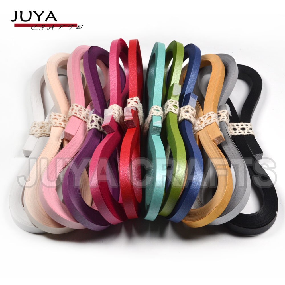 Juya metallisch Papier Quilling einstellen 2/3/5/7/10mm Breite Verfügbar, 355mm/streifen, 40 streifen/farbe