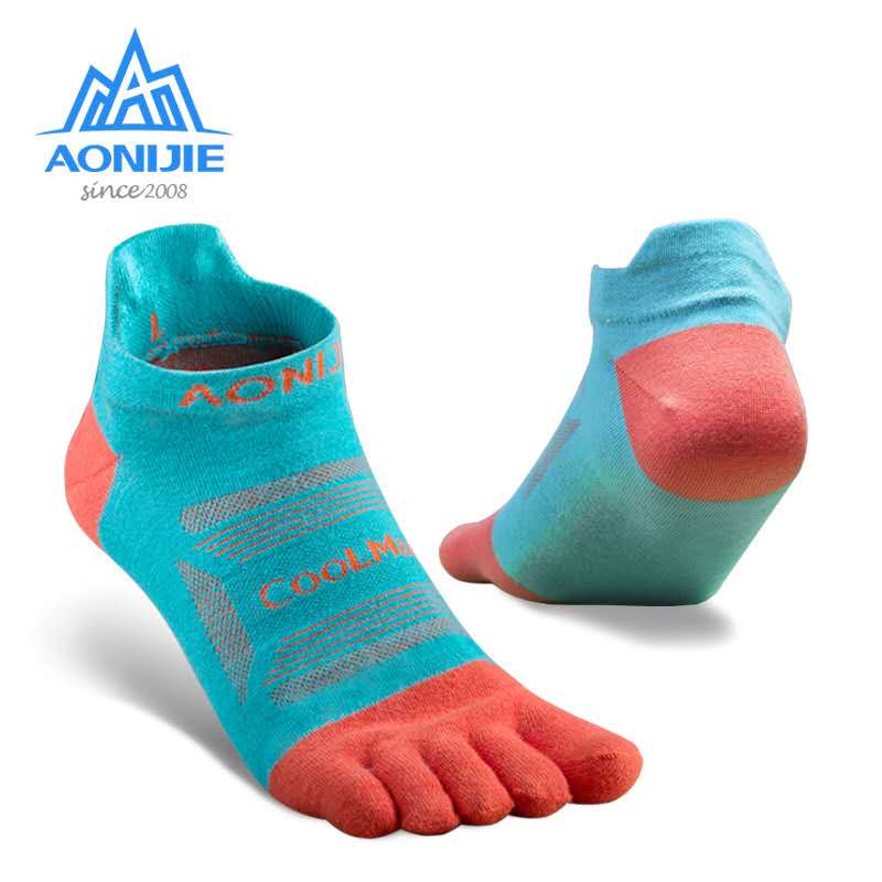 3 Pairs AONIJIE E4801 E4802 Ultra Run Low Cut Athletic Five Toe Socks Quarter Socks Toesocks for Running Marathon Race Trail