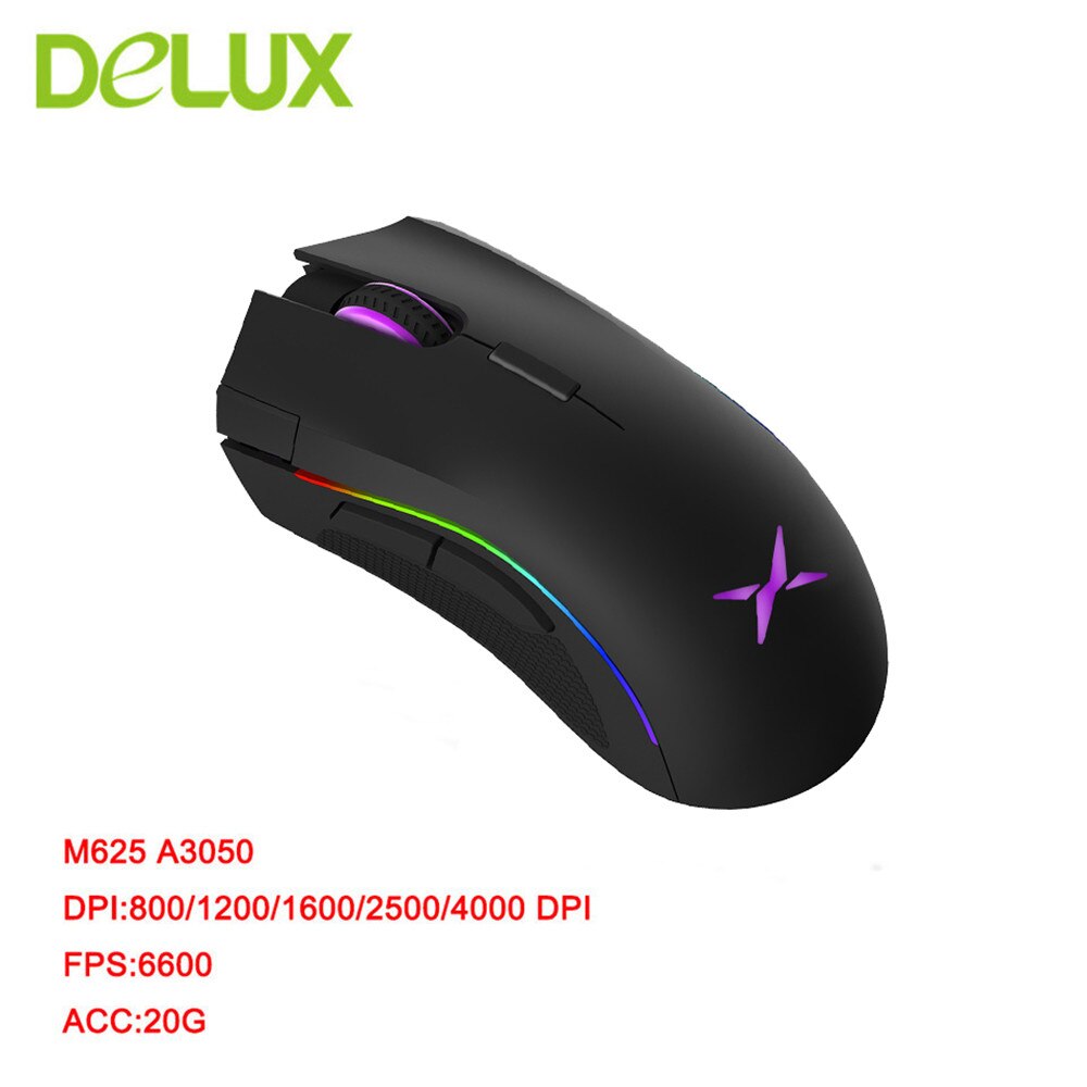 Delux Mini Keyboard T9 Plus Mechanical Gaming Keypad Wired Gaming Mouse 12000 DPI Computer Mice for Laptop PC Gamer: Only A3050 mouse