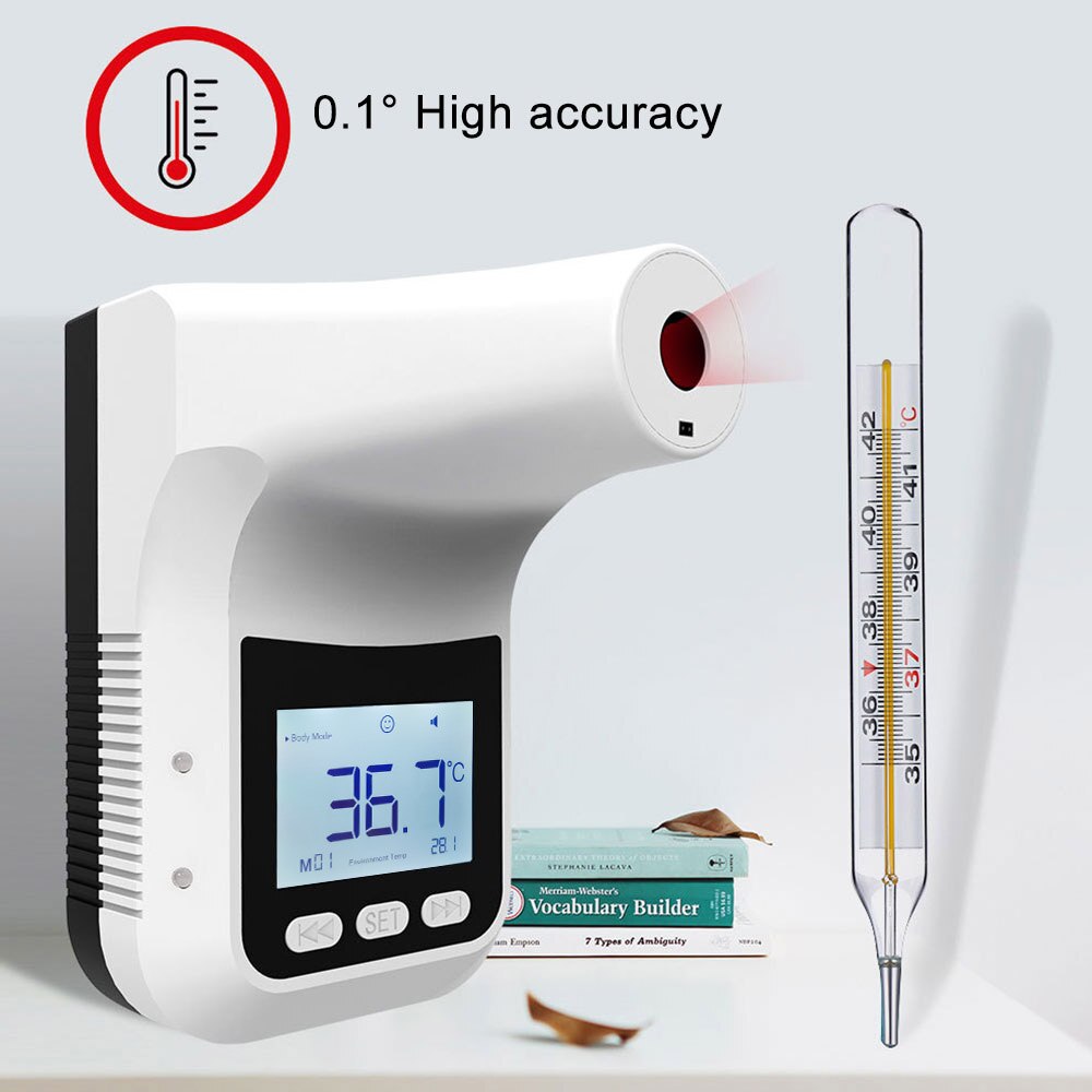 K3 Pro Thermometer Non-contact Automatic Infrared Thermometer Hanging Temperature Gun Chinese/English Broadcast Adjustabl Volume
