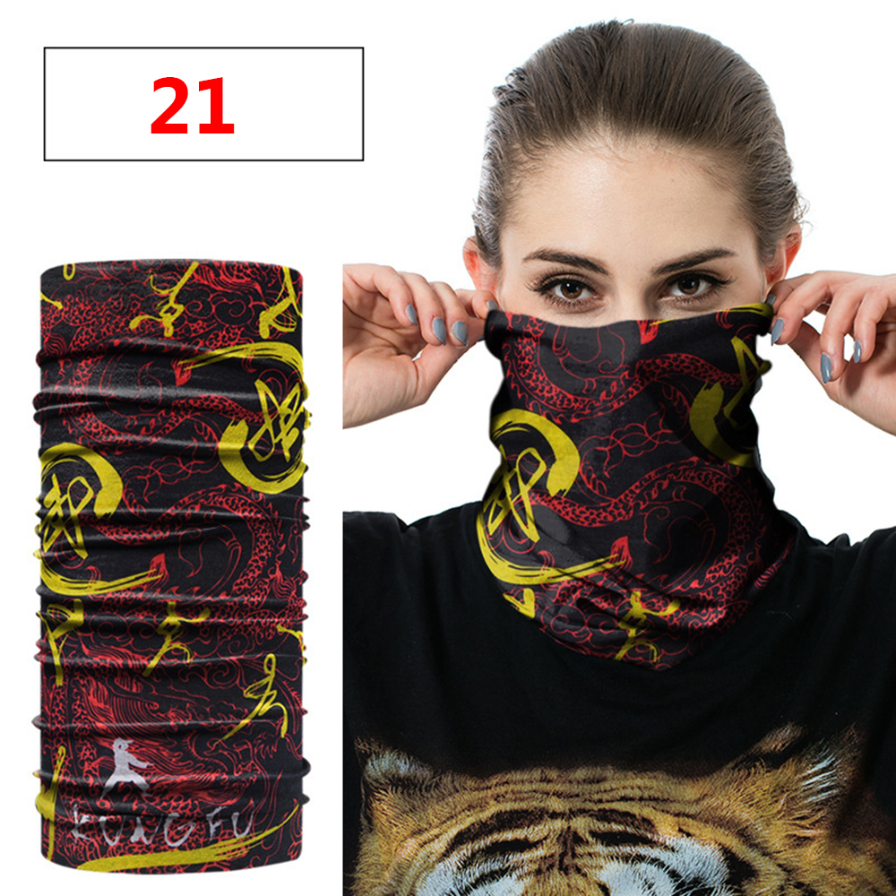 Unisex Tulband Magische Sjaal Outdoor Sport Fiets Riding Hoofdband Hoofddeksels Bike Cycling Bivakmuts Hals Cover Bandana Gezichtsmasker: 21