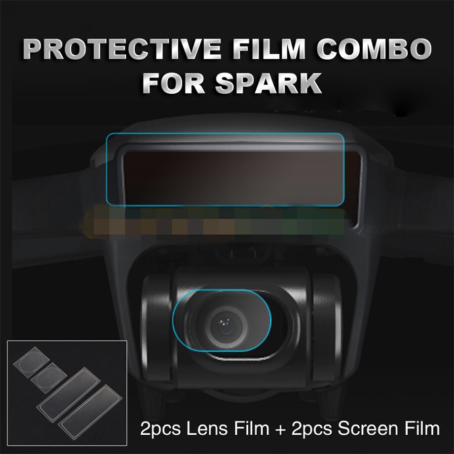 Til dji gnistbeskyttende uv glasfilm sensor beskyttelsesfilm / kameralinsebeskyttelsesfilm til dji gnist tilbehør