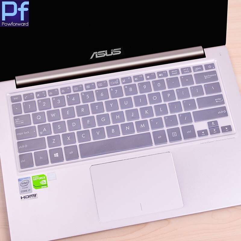 Silicone Keyboard Cover Protector for ASUS ZenBook UX300 UX300U UX300UA UX310 UX330 UX330U UX330UA UX330C UX305FA 13.3 Inch: clear