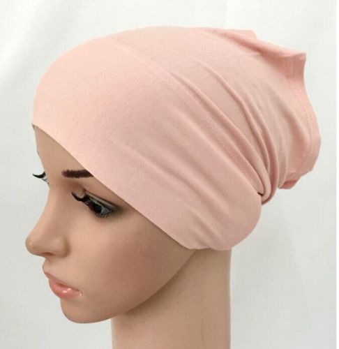 Zachte Modal Inner Hijab Caps Moslim Stretch Tulband Cap Islamitische Underscarf Motorkap Hoed Vrouwelijke Hoofdband Tube Cap Turbante Mujer: Light Pink