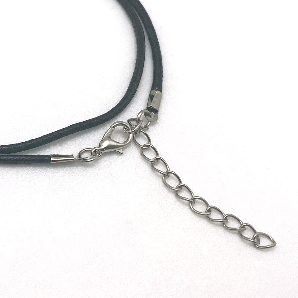 Momiji jóias acessórios 45 cm colar de aço inoxidável corrente couro corda fivela de bloqueio diy para mulher para homem preço por atacado